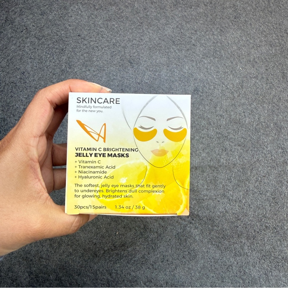 Vitamin C Brightening Eye Masks jelly 30 pcs hydrates glowing depuffs NIP NEW